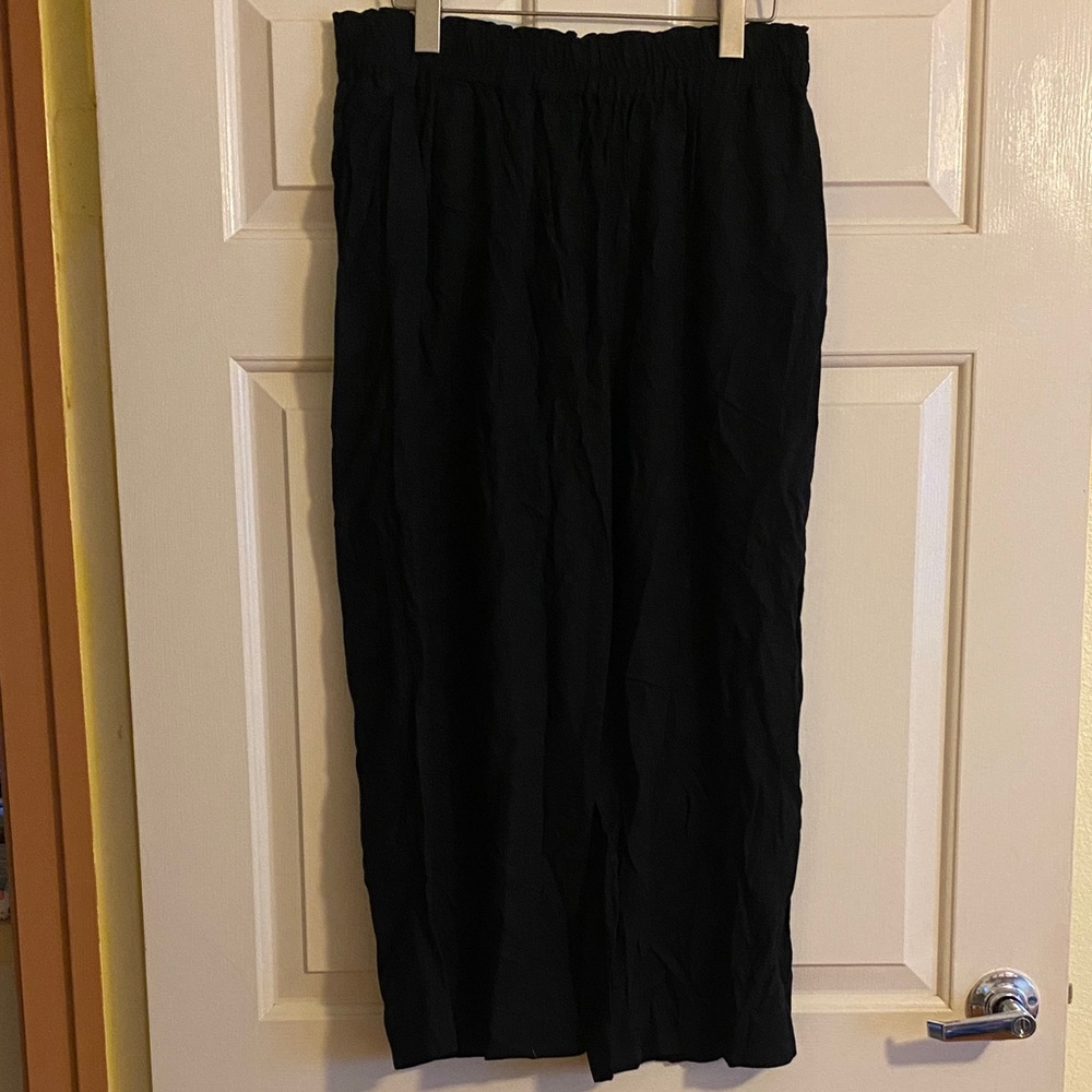 NWT Black Tape Women's Black Wide Leg Pants, Size PL